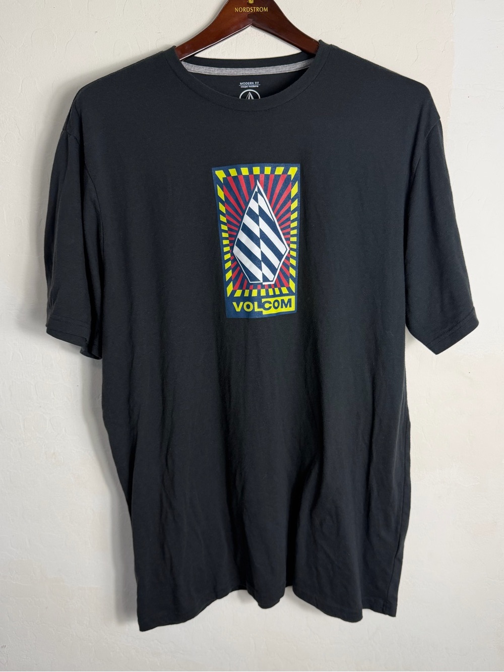 Volcom Black Short-Sleeve Tee with Multicolor Graphic
